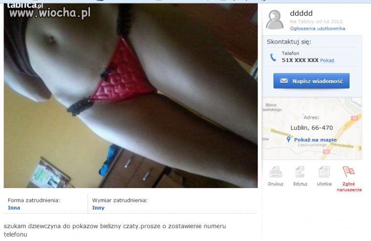 Ogłoszenie na tablicy ...
