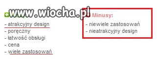 Plusy i minusy