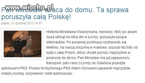 Szef zostawił go na mrozie bez jedzenia i kasy