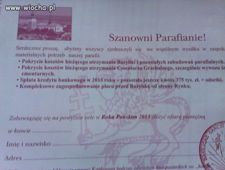 Jak kościół zdziera z nas pieniądze...
