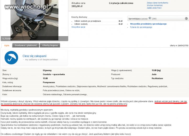 Allegro wózek (Bez komentarza)