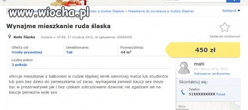 Ciekawe czy ktoś tam wynajmie. 