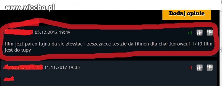 Ludzie w Polsce to chyba nie umieją pisać.