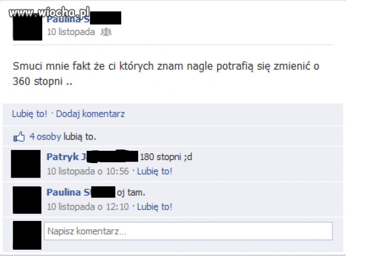 Ludzie zmieniają się o "360 stopni"