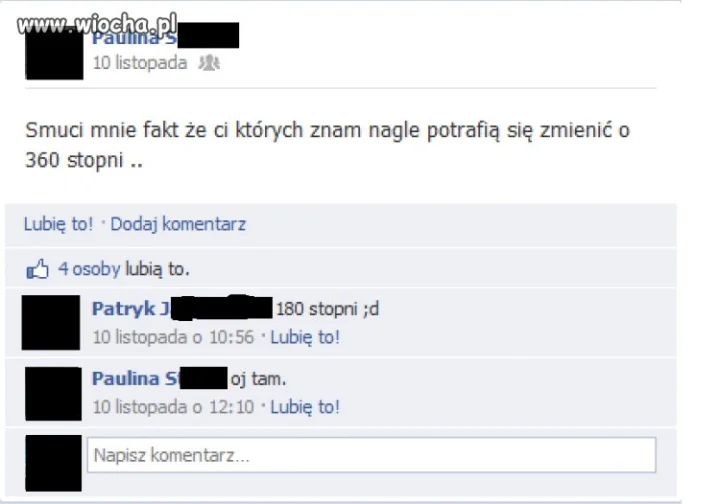 Ludzie zmieniają się o "360 stopni"