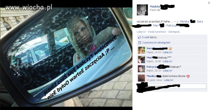 Plastik i upie*dolone lusterko w polonezie...