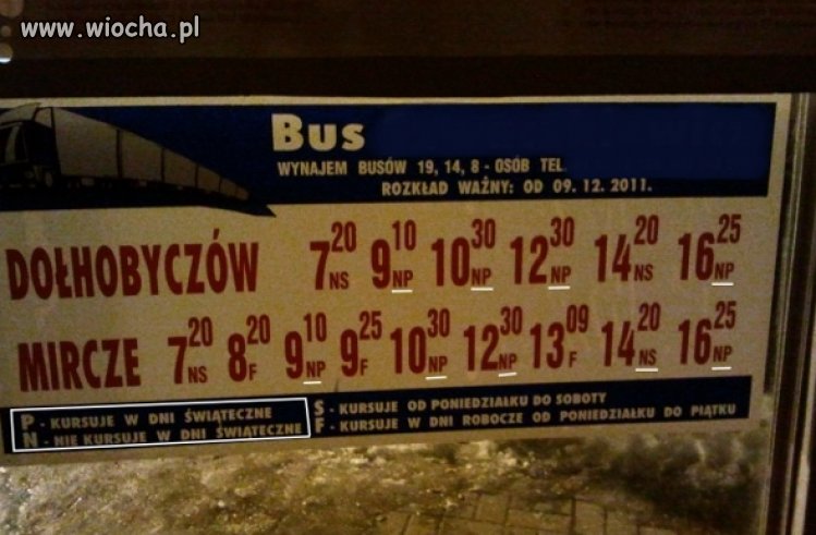 Rozkład jazdy nie do ogarnięcia...