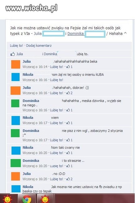 "Wyj*b się" na chłopaka!