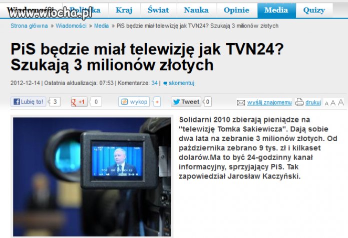 PiS chcę mieć własną telewizję