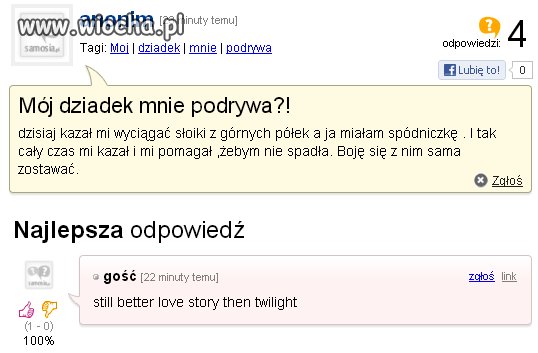 Co z tego, że pytanie złe...