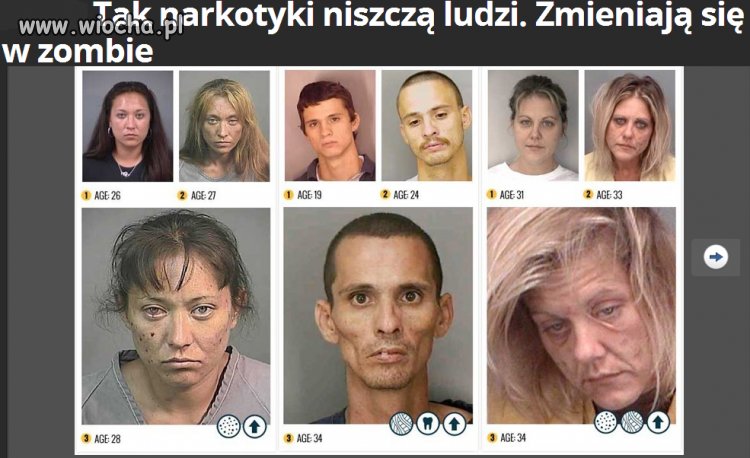 Tak narkotyki szybką niszczą ludzi...