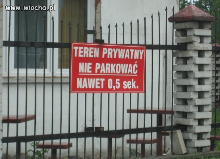 No to można parkować na terenie prywatnym