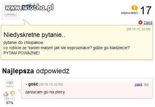 Co robicie ze swoim małym jak się sikacie?