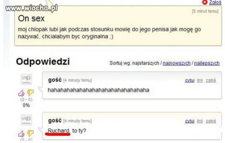 "Ruchard" to ty?