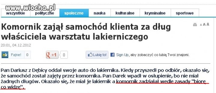 W tym kraju już mnie nic nie zdziwi ...