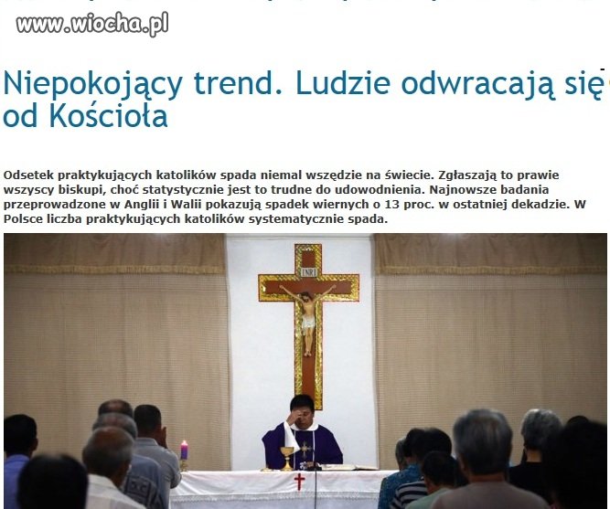 Niepokojący trend???... bo ludzie mądrzeją...