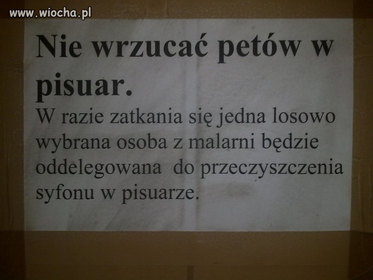 NIE WRZUCAĆ PETÓW...