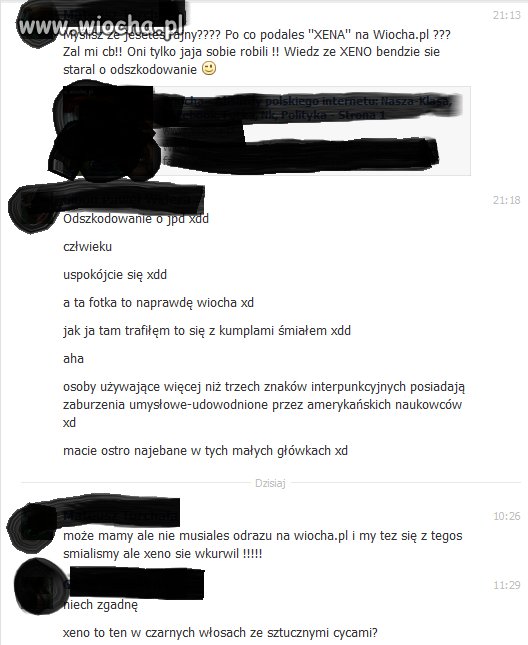 Skargi o wstawienie zdjęcia jego kolegi na wiochę