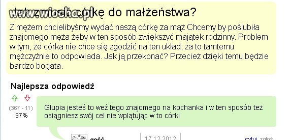 Jak zmusić córkę do małżeństwa