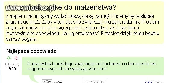 Jak zmusić córkę do małżeństwa