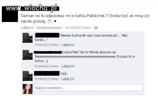 Oceńcie sami, bo brak mi słów. Miłość przez fb.
