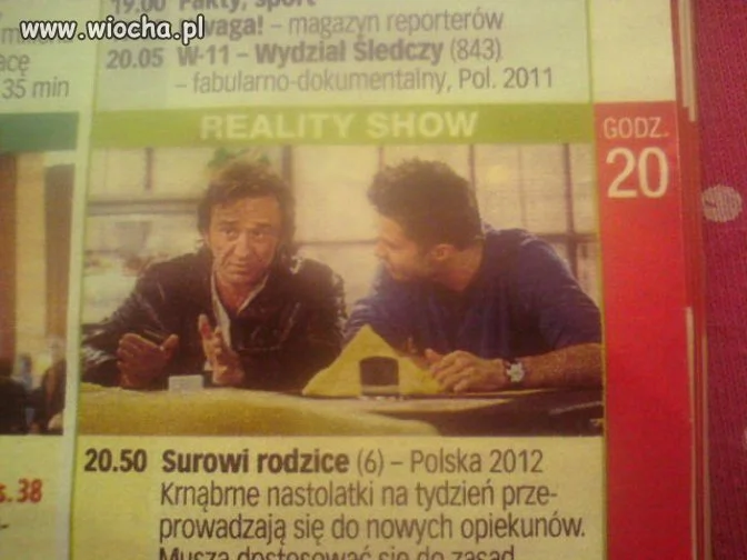 Reality show, surowi rodzice