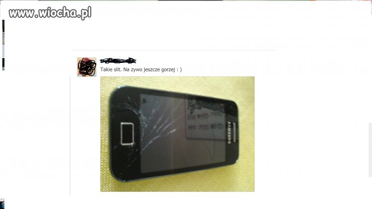 Trzeba się pochwalić że r*zjebało się telefon...