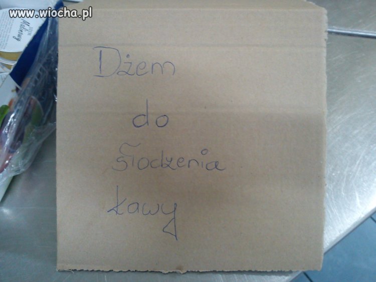 Dżem do słodzenia kawy...