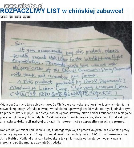 Rozpaczliwe wołanie o pomoc