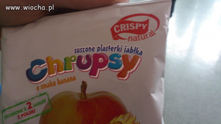 Suszone jabłka o smaku banana.