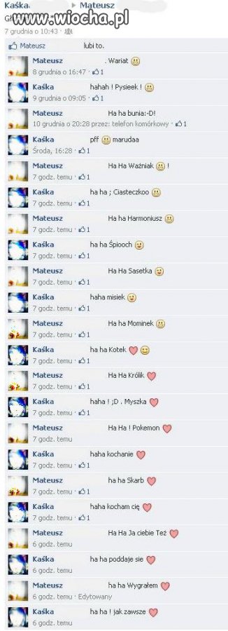 Pokemony chwalące się miłością na facebooku