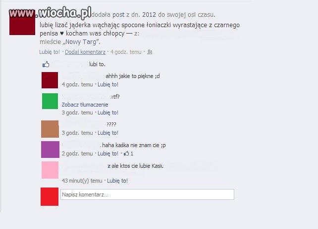 Wiocha na facebooku...