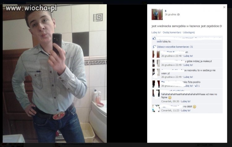 Jest wieśniacka samoj*bka w łazience jest zajebiście