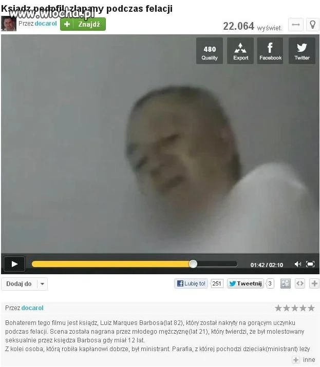 Do dziś kościół nie piętnuje swoich pedofili