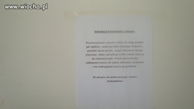 Instrukcja pisuaru w Krakowie