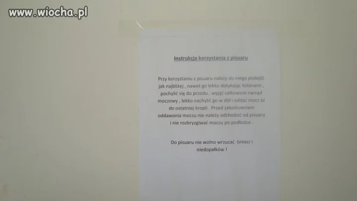 Instrukcja pisuaru w Krakowie