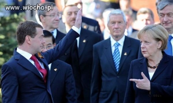 No i przywitał się z nią po Niemiecku 