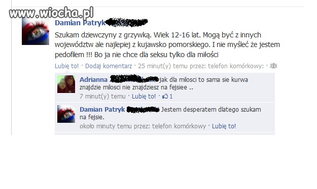 Chce miłości z fejsa "nie sex-u" 