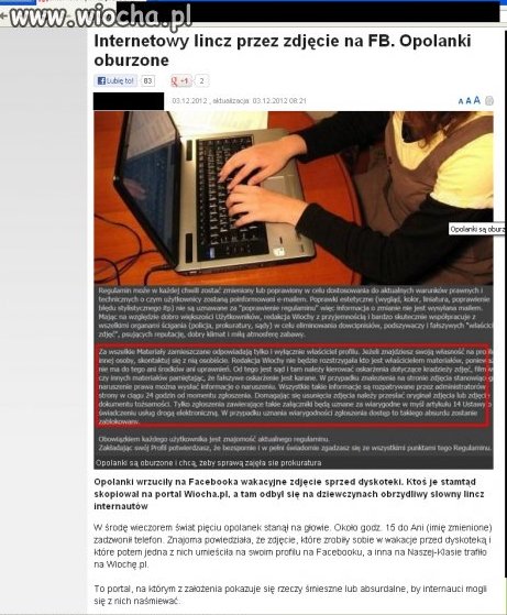 Zlinczowane przez wiochę.pl dosłownie 