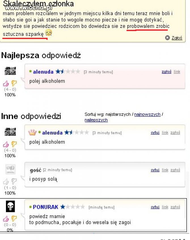 "Próbowałem zrobić sztuczną szparkę"...