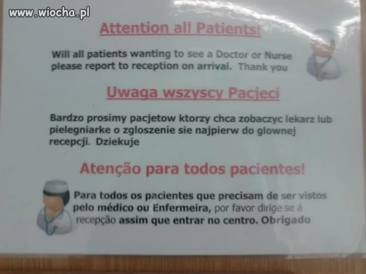 Ktoś chcieć zobaczyć lekarz? 