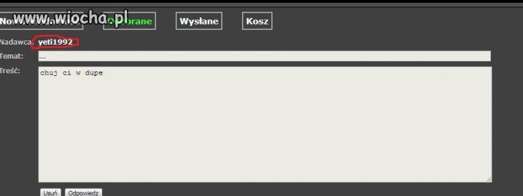 Wyzywa każdego z innym poglądem politycznym.