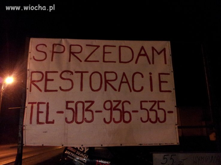 Kto chętny do kupna "Restoraci" ? Białe błota.