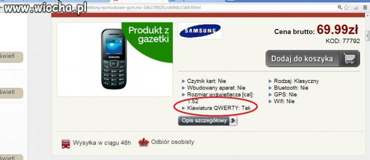 Najtańszy telefon z klawiatura qwerty TYLKO NEONET