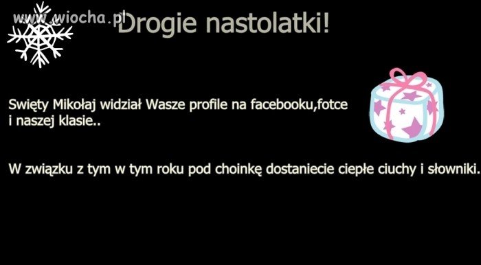 Drogie nastolatki!