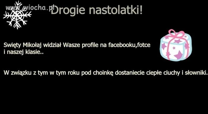Drogie nastolatki!