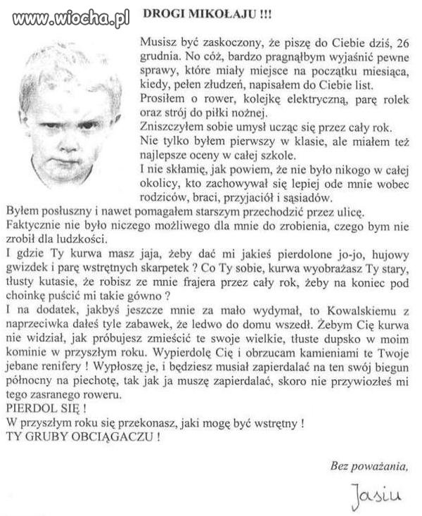 List do Św. Mikołaja