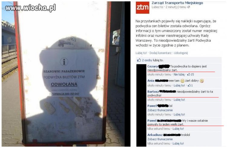 Jak zwykle podwyżki na nowy rok...wiocha dla ZTM