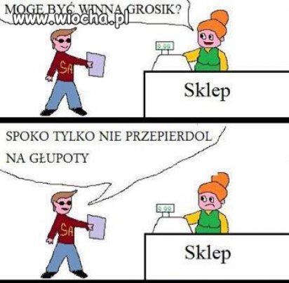 Tradycyjne pytanie w sklepie