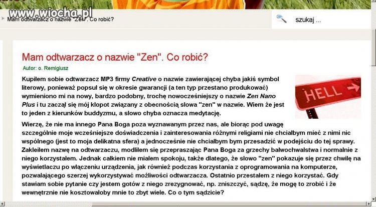 Mam odtwarzacz o nazwie "Zen".